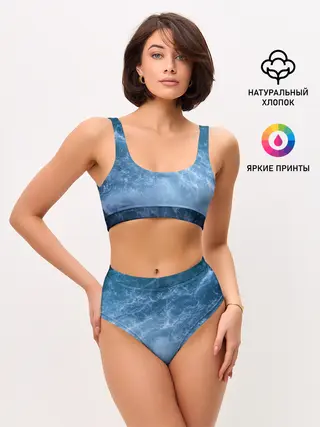 Женские топ и трусы / океан