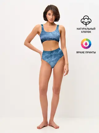 Женские топ и трусы / океан