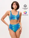 Женские топ и трусы / Синяя чешуя рыбы