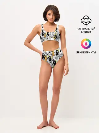 Женские топ и трусы / КОШАЧИЬ ЛАПЫ