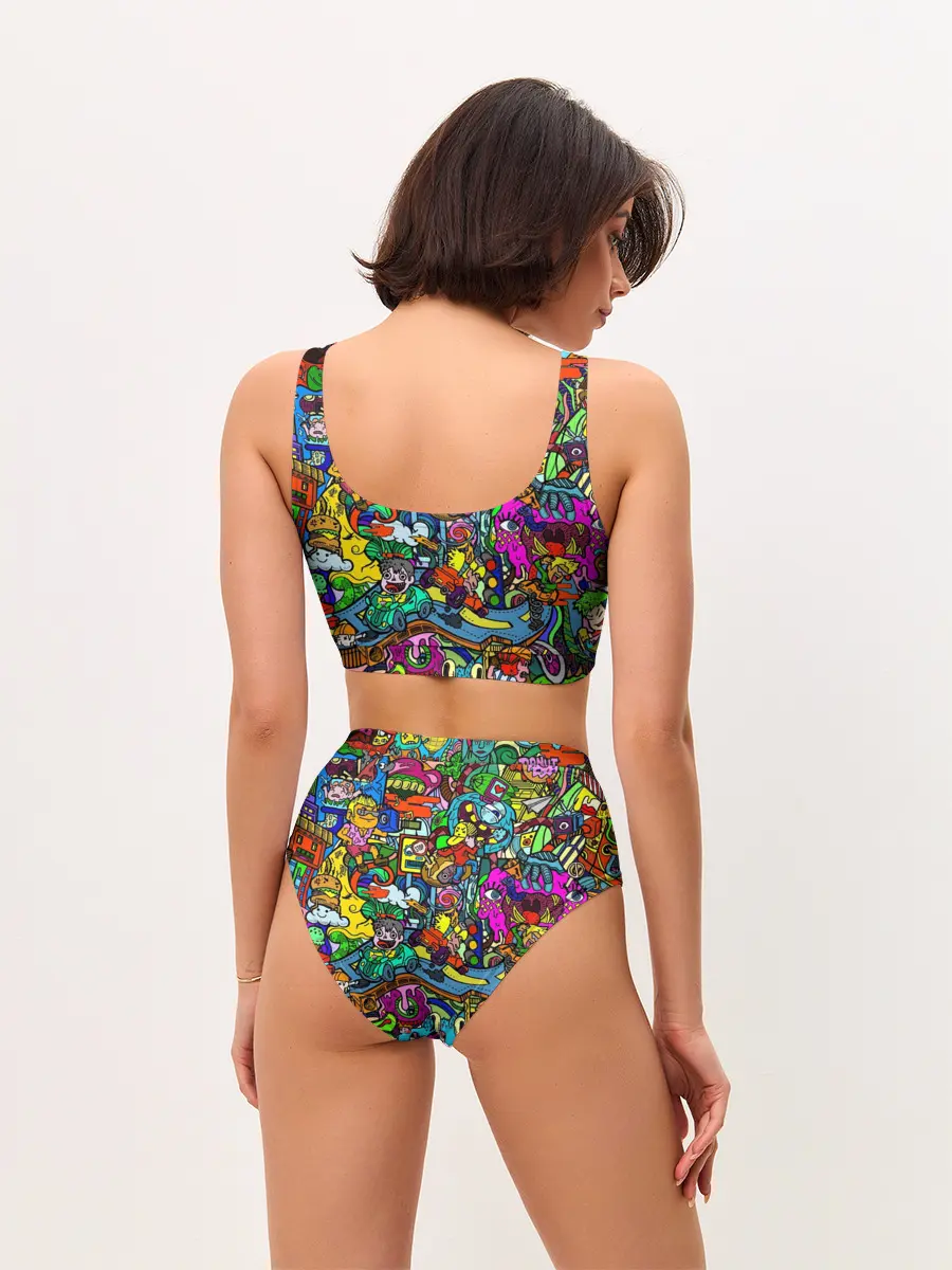 Женские топ и трусы / Веселые узоры