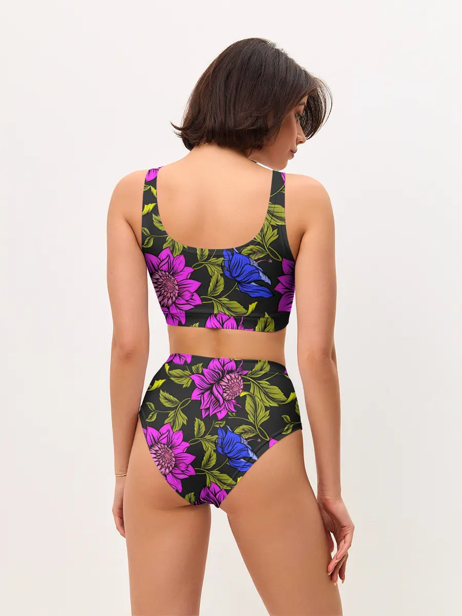 Женские топ и трусы / Цветочный Паттерн