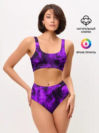 Женские топ и трусы / Неоновый Дым