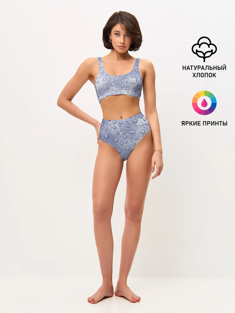 Женские топ и трусы / Капли на Стекле