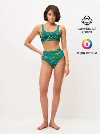 Женские топ и трусы / Подводный мир. Рыбки