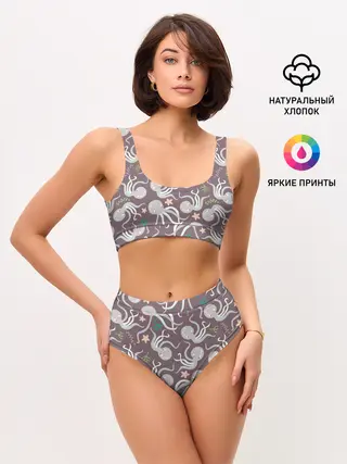 Женские топ и трусы / Осьминоги