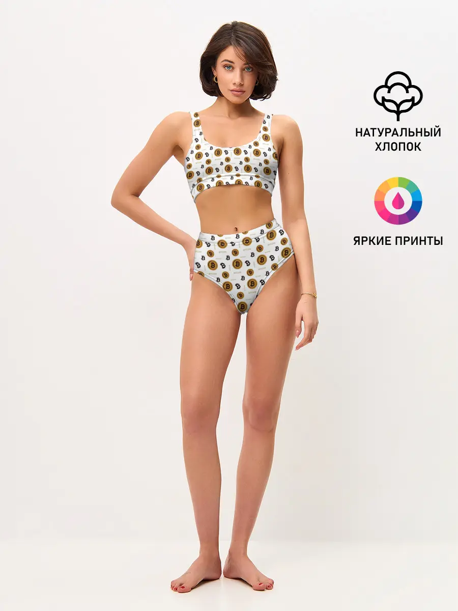 Женские топ и трусы / Узор и биткоина | Pattern