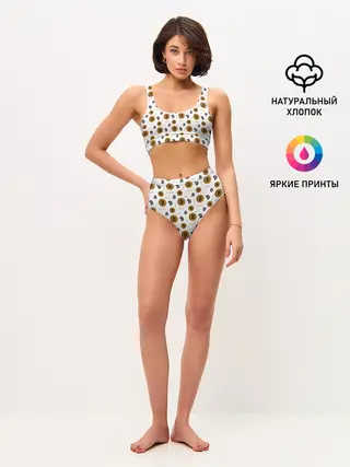 Женские топ и трусы / Узор и биткоина | Pattern