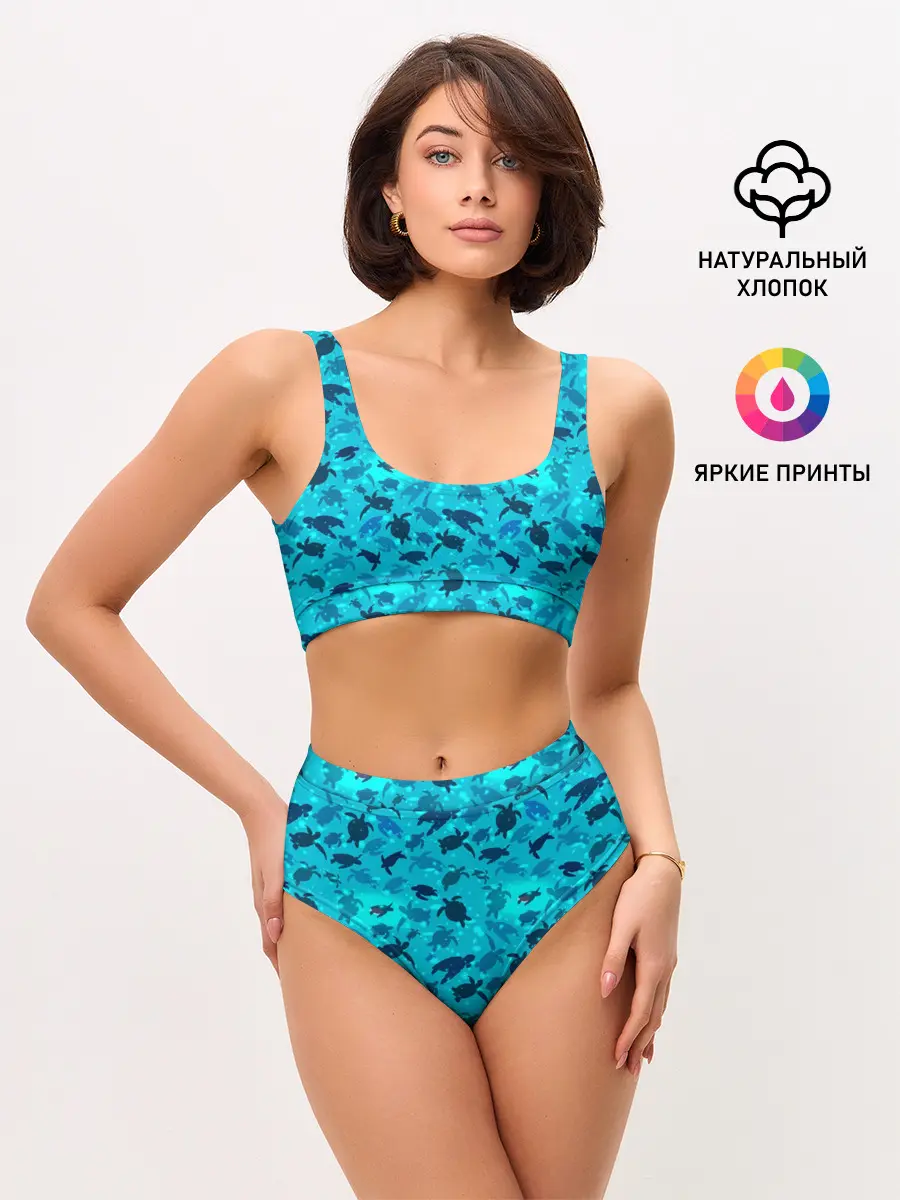 Женские топ и трусы / Черепашки