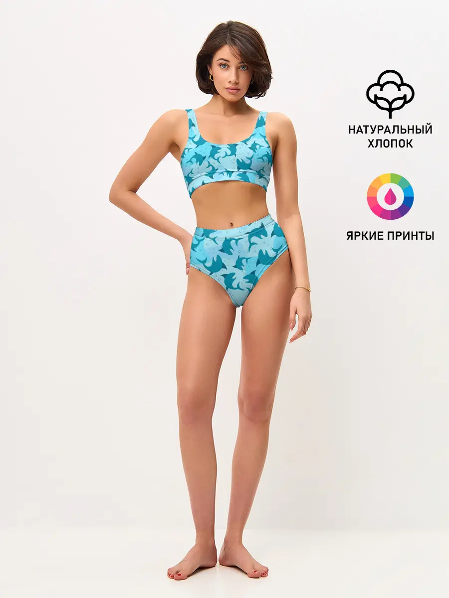 Женские топ и трусы / Акулы