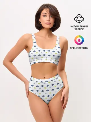 Женские топ и трусы / Рыбы