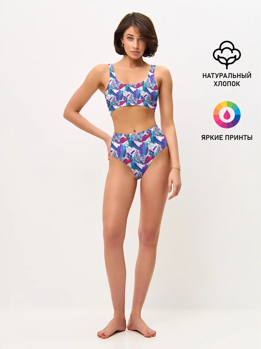 Женские топ и трусы / Абстракция пятна краски