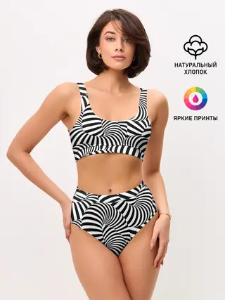 Женские топ и трусы / Гипнотическая абстракция