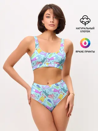 Женские топ и трусы / КОТЫ РУСАЛКИ