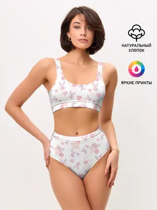 Женские топ и трусы / Лисички