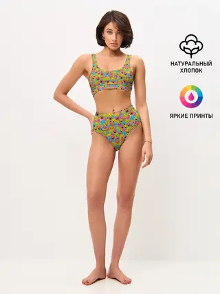 Женские топ и трусы / Смайлики