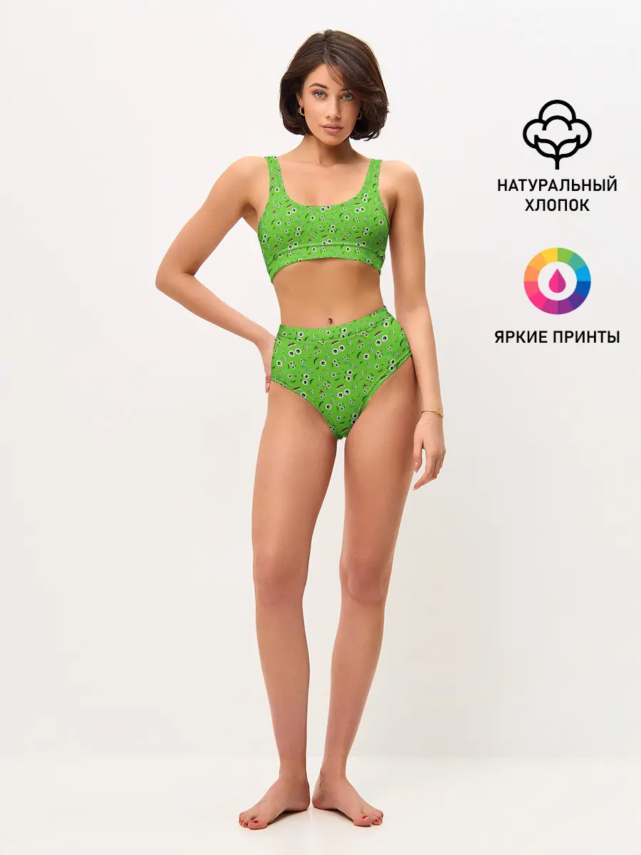 Женские топ и трусы / Мультяшные Лица