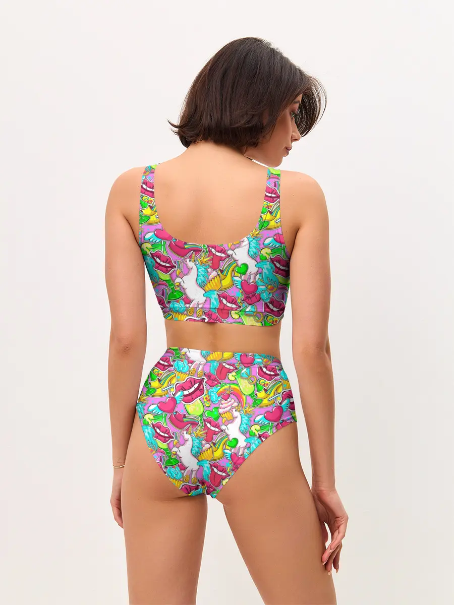 Женские топ и трусы / Губы фреш