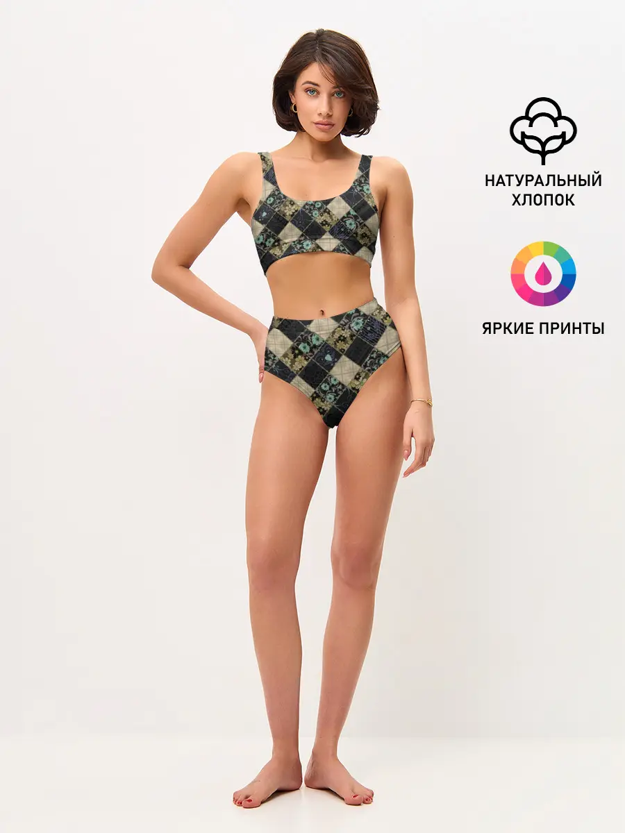 Женские топ и трусы / Лоскутное шитье