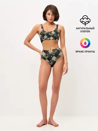 Женские топ и трусы / Лоскутное шитье