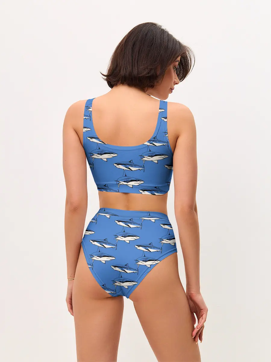 Женские топ и трусы / Акулы Паттерн