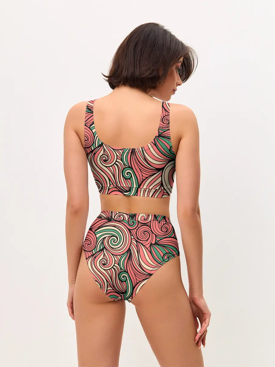 Женские топ и трусы / Алые листья