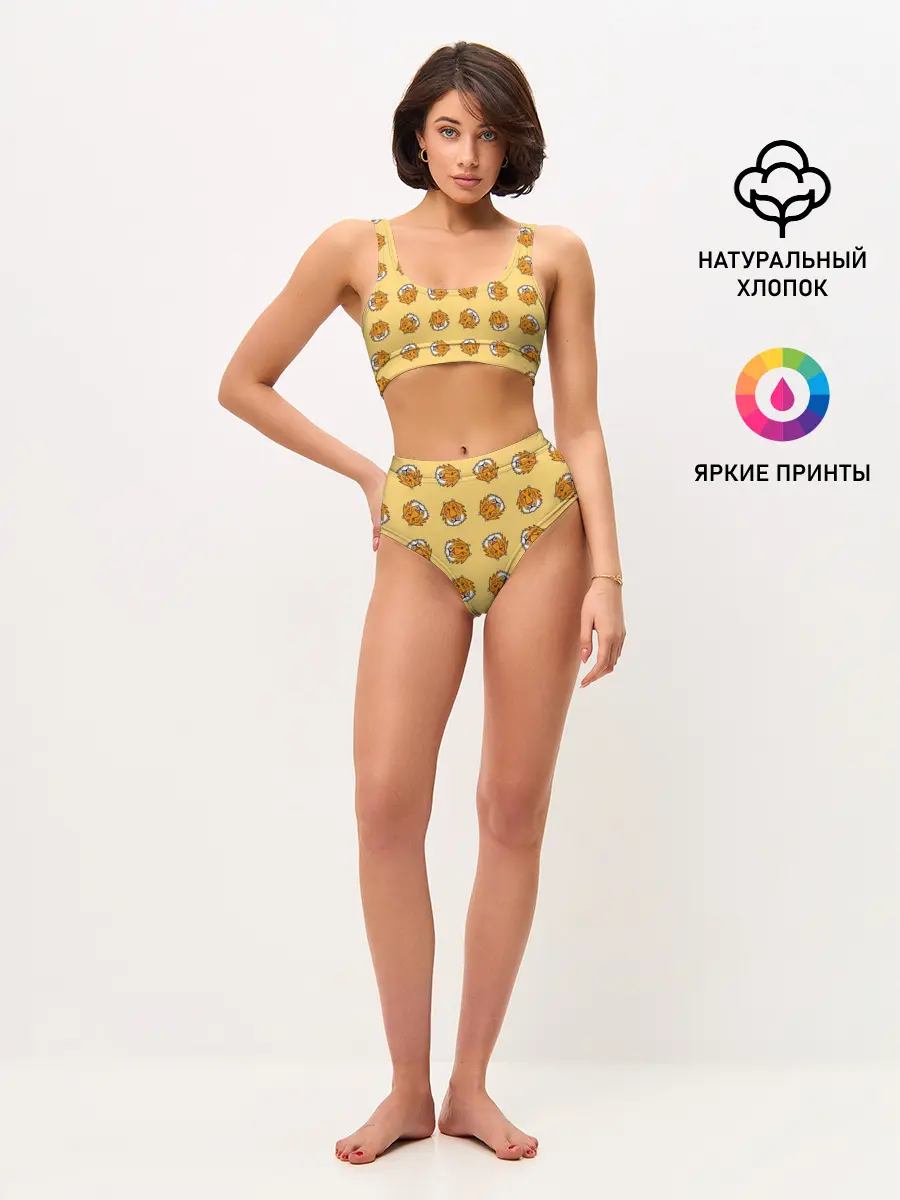 Женские топ и трусы / Тигры паттерн