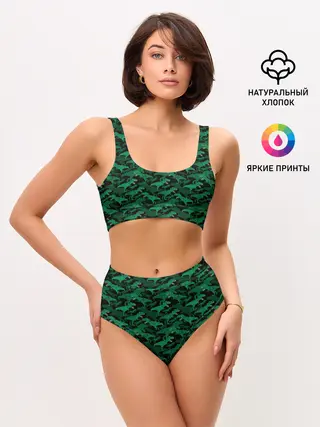 Женские топ и трусы / Динозавры