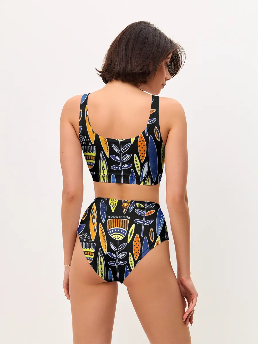 Женские топ и трусы / цветы фараона