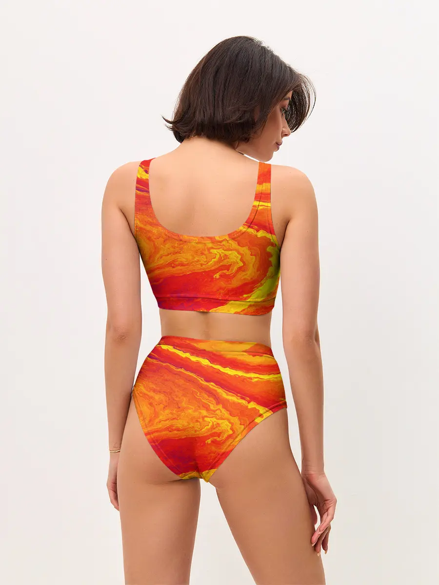 Женские топ и трусы / ПЯТНО ЮПИТЕРА | ОРАНЖЕВЫЙ ГРАНЖ