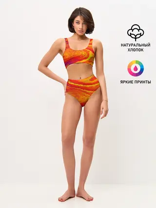 Женские топ и трусы / ПЯТНО ЮПИТЕРА | ОРАНЖЕВЫЙ ГРАНЖ