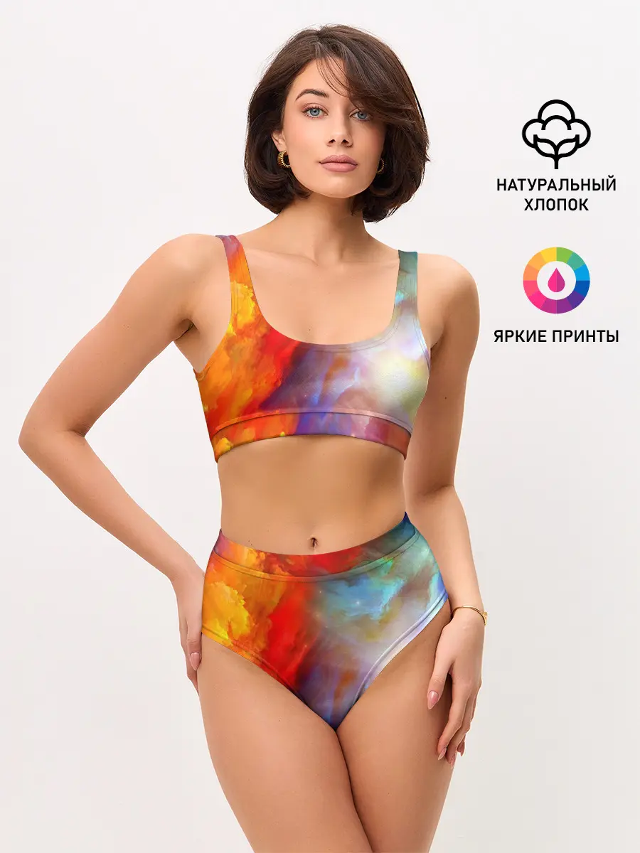 Женские топ и трусы / Сине-желтое небо