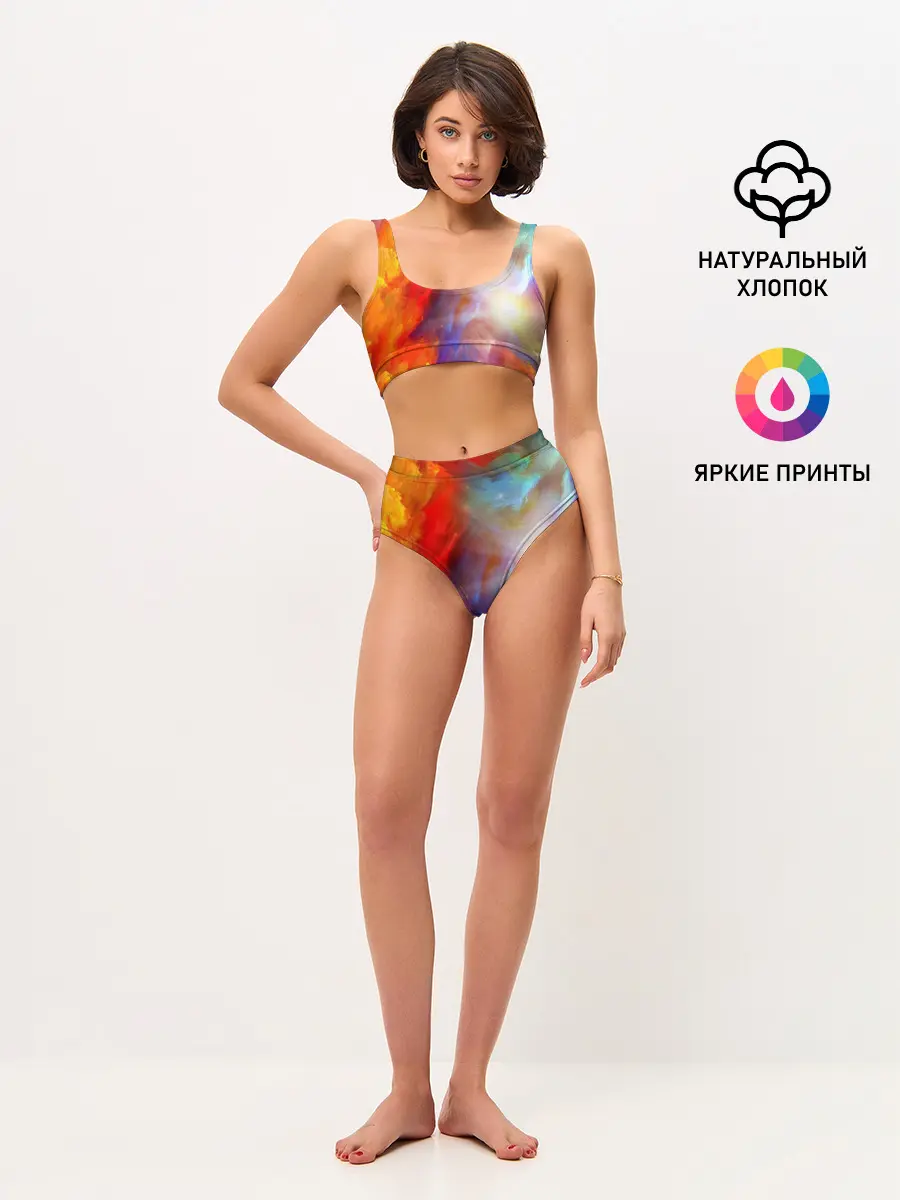 Женские топ и трусы / Сине-желтое небо