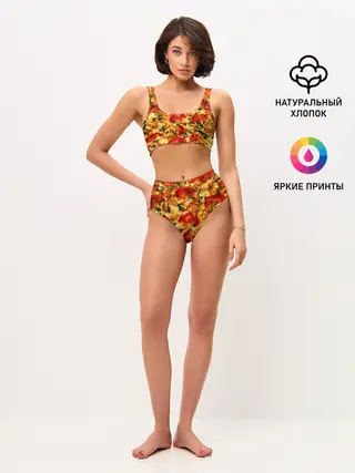 Женские топ и трусы / Пицца с грибами