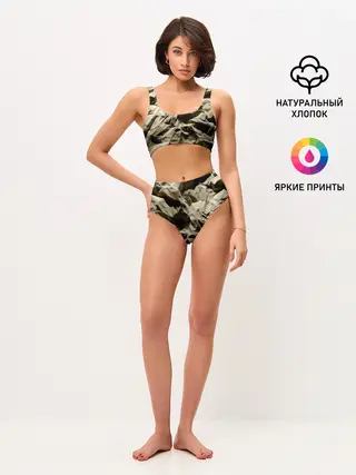Женские топ и трусы / Мягкая мятая бумага