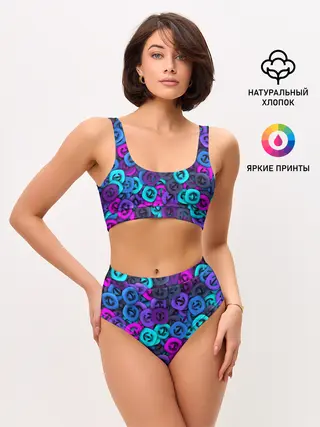 Женские топ и трусы / Неоновые снаперсы