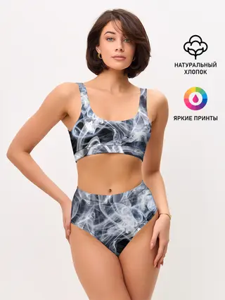 Женские топ и трусы / Графика дыма
