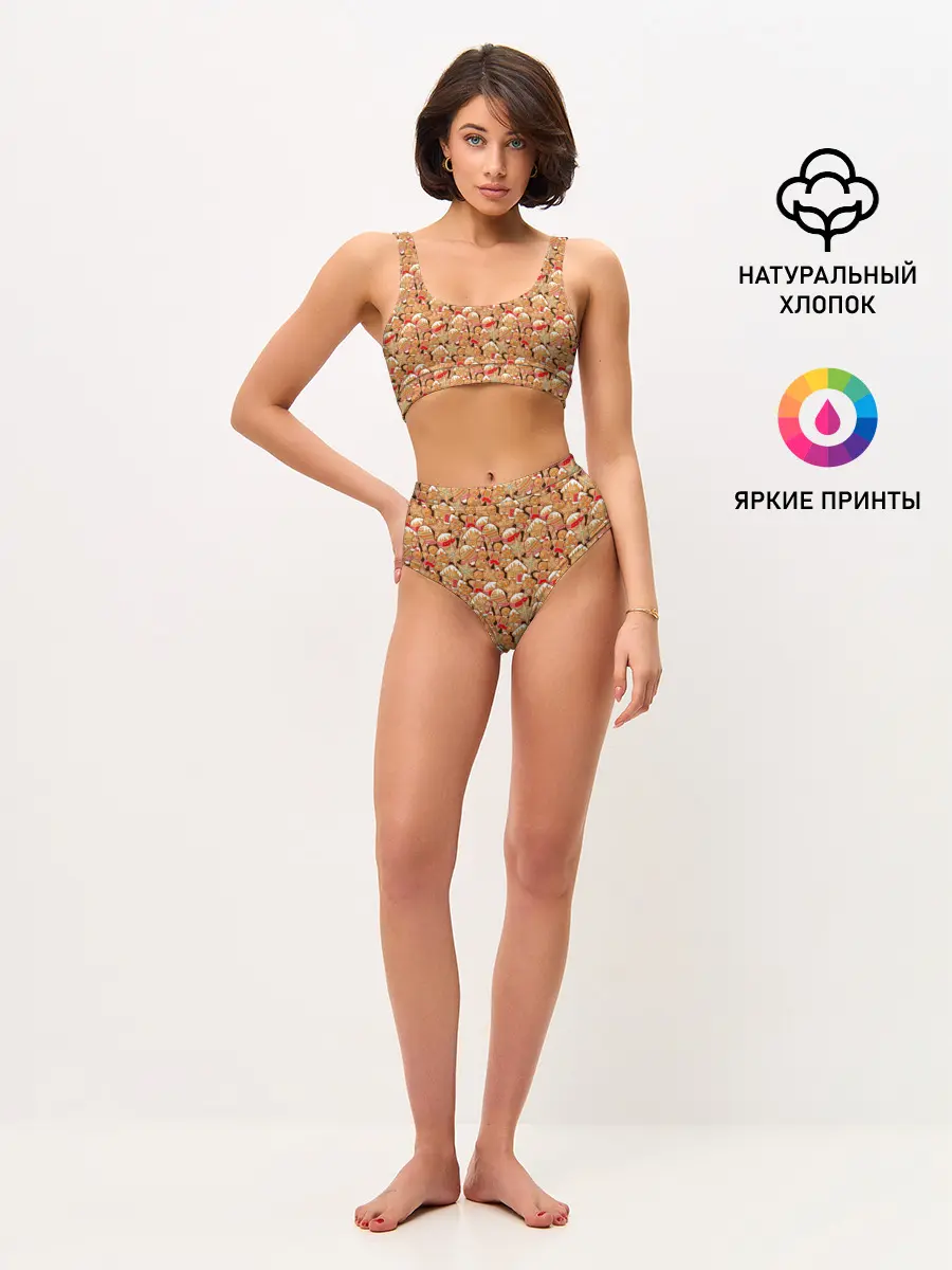 Женские топ и трусы / Праздничное Печенье