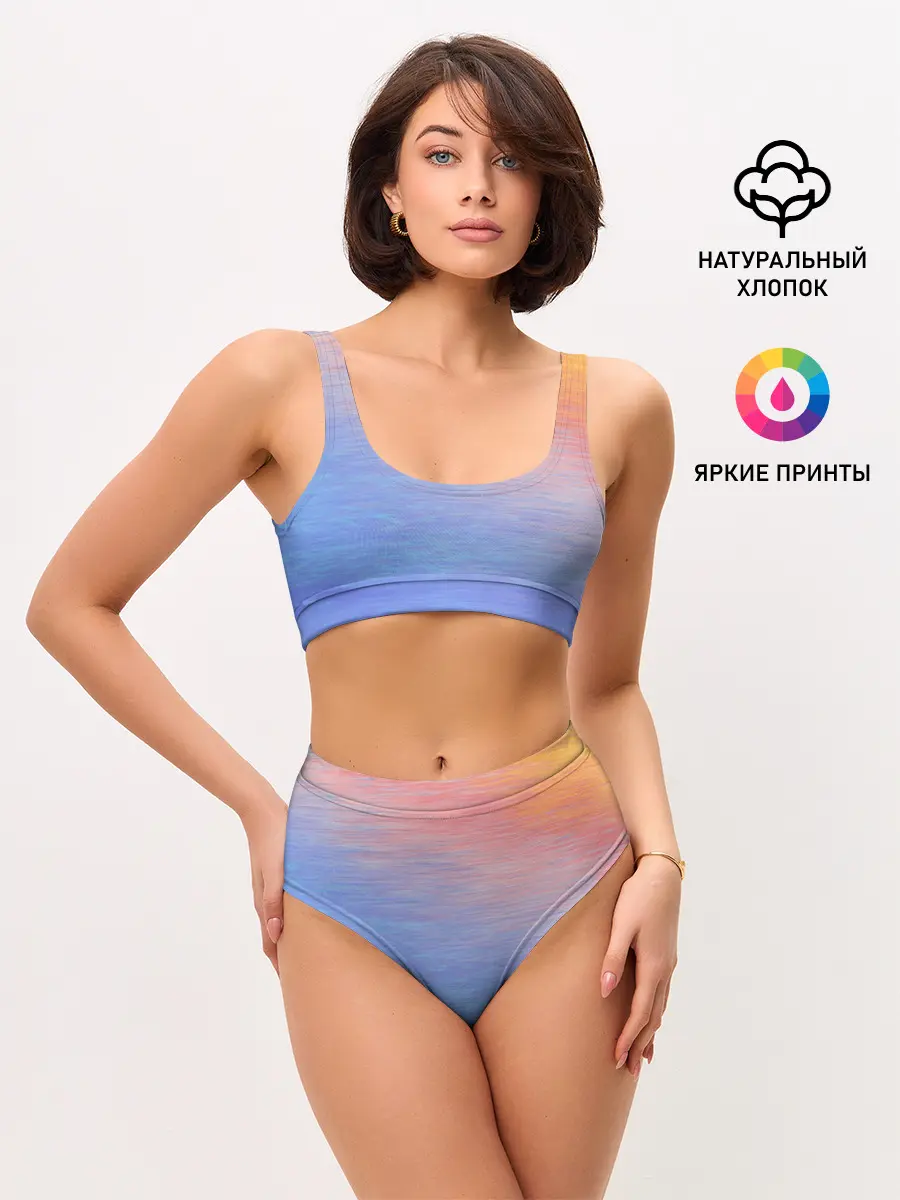 Женские топ и трусы / Закат в море