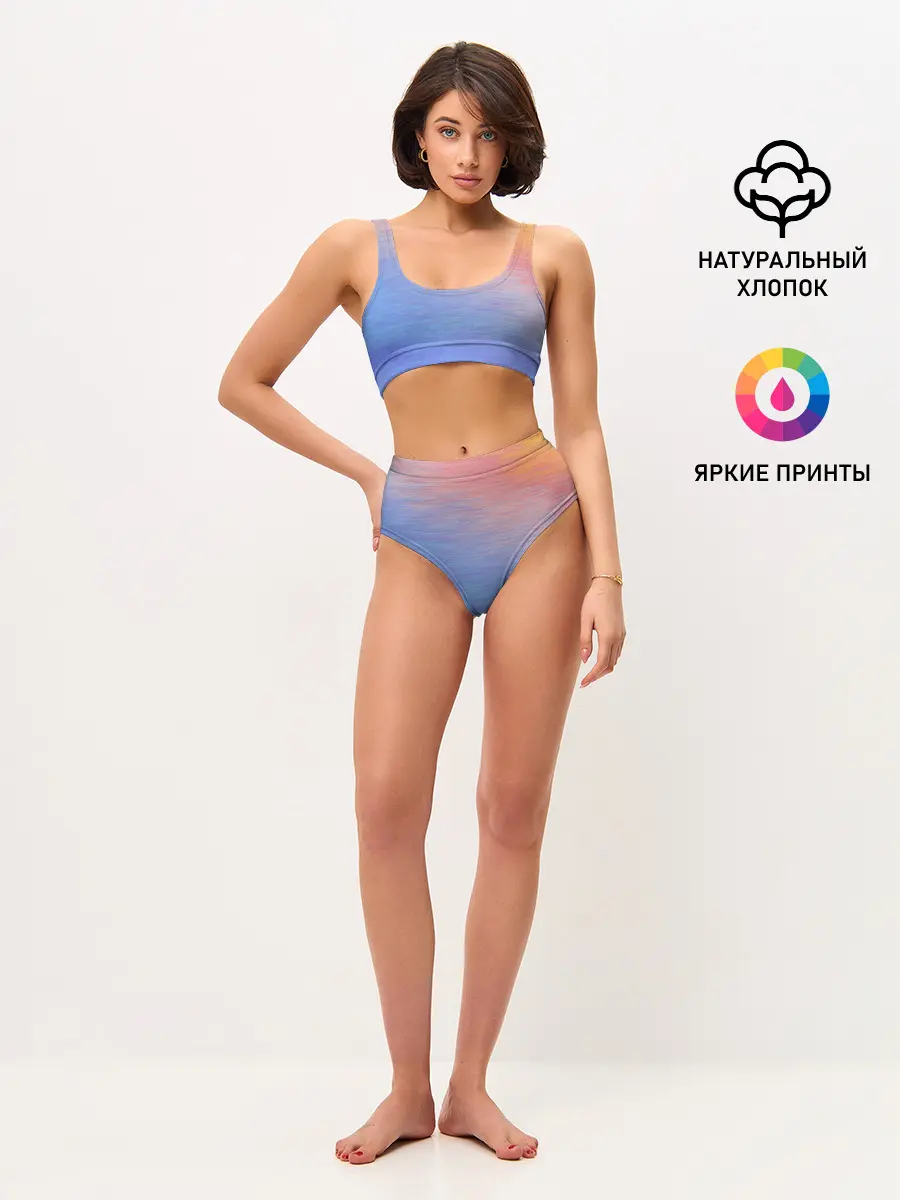 Женские топ и трусы / Закат в море