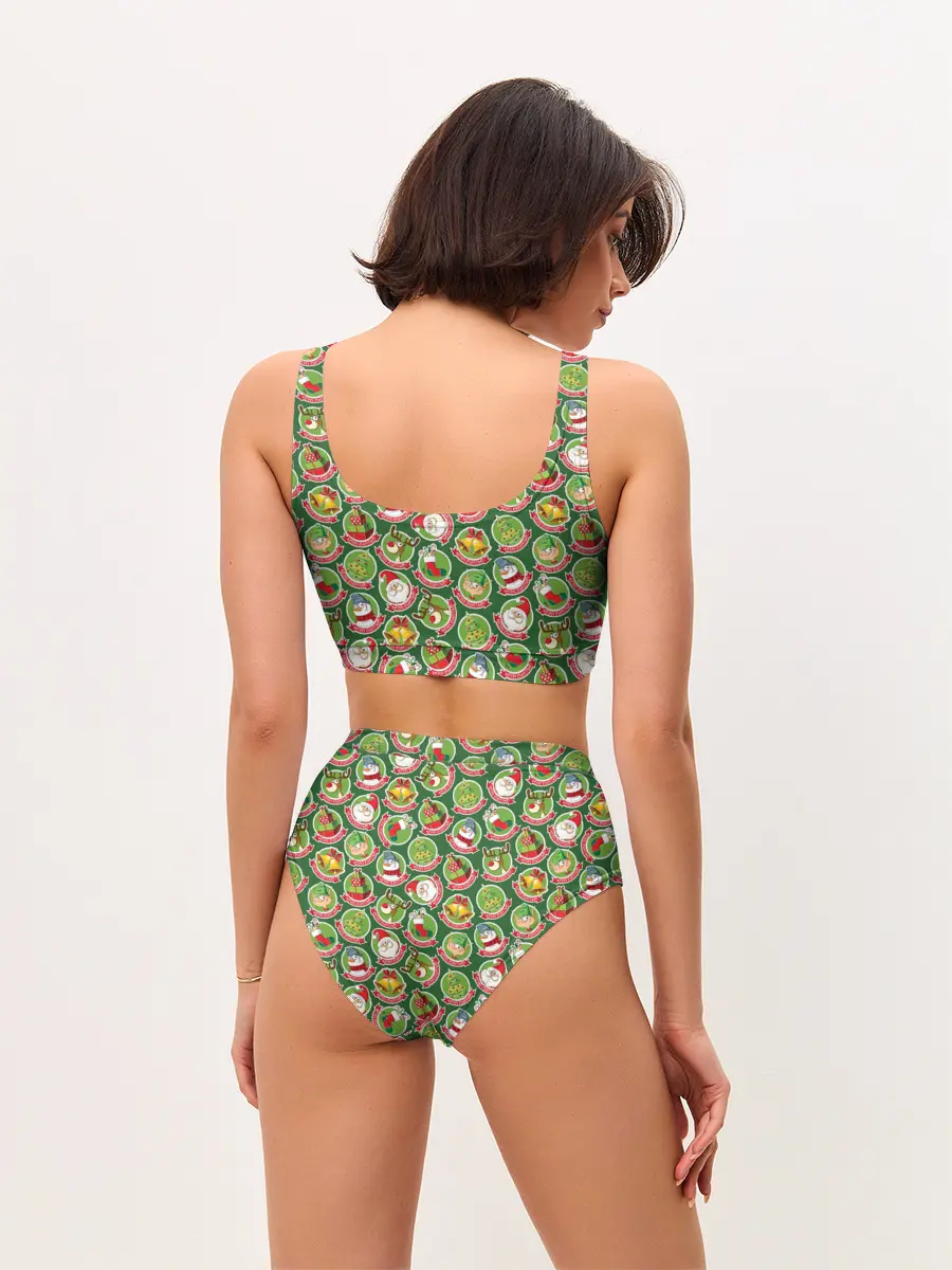 Женские топ и трусы / Новогодние Персонажи