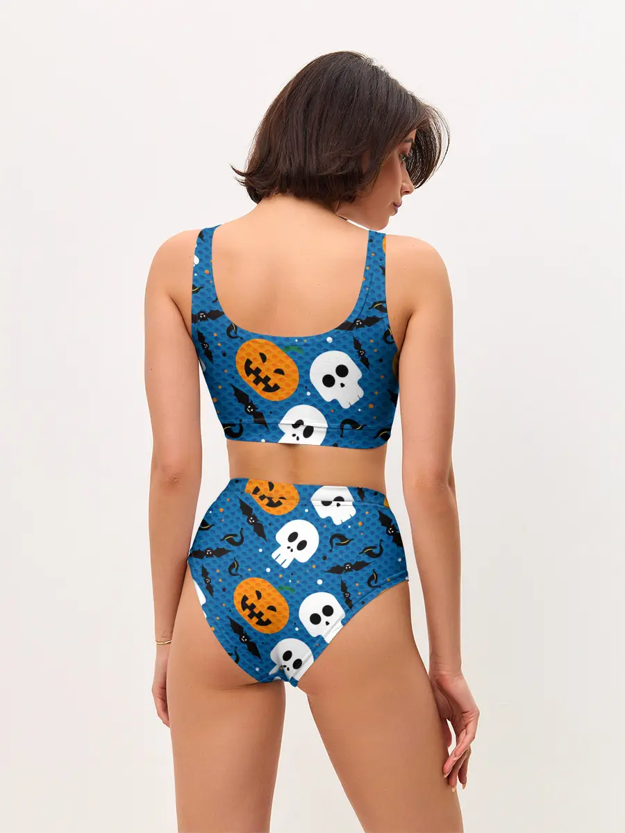 Женские топ и трусы / ЧЕРЕПА И ТЫКВЫ | HALLOWEEN