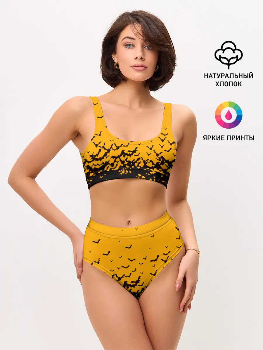 Женские топ и трусы / ХЕЛЛОУИНСКИЕ ЛЕТУЧИЕ МЫШИ