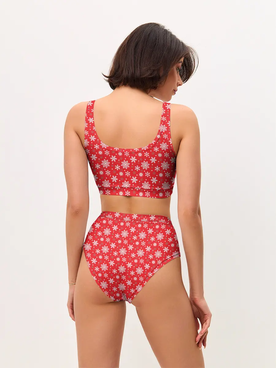 Женские топ и трусы / Снежинки