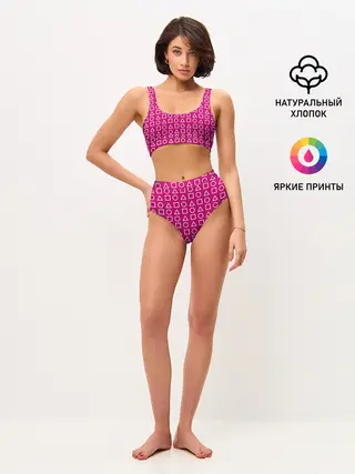 Женские топ и трусы / ИГРА В КАЛЬМАРА ПАТТЕРН ФИГУРЫ СТРАЖЕЙ