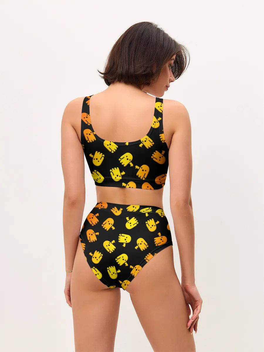 Женские топ и трусы / BOO! ПРИЗРАК, ПРИВЕДЕНИЕ ХЕЛЛОУИН ОРАНЖЕВЫЙ