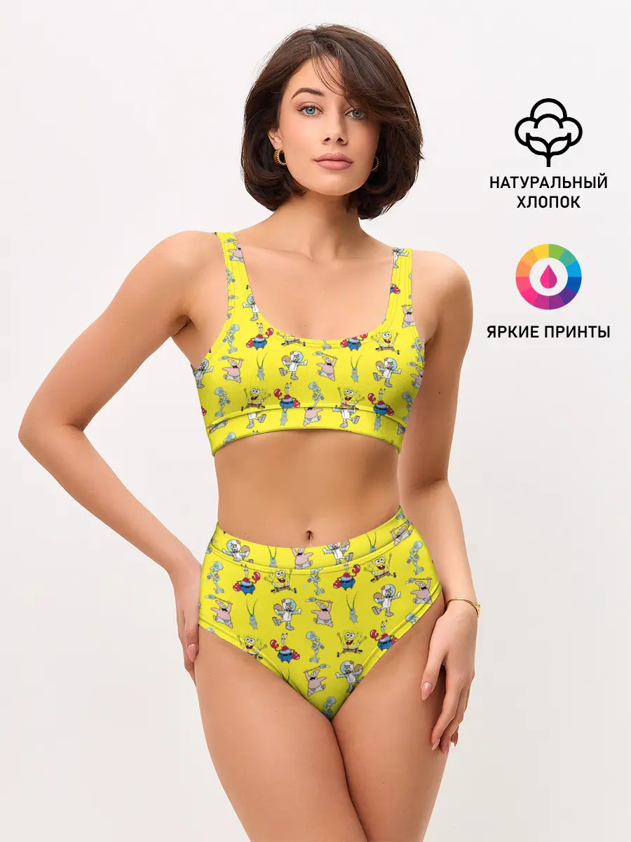 Женские топ и трусы / SpongeBob pattern