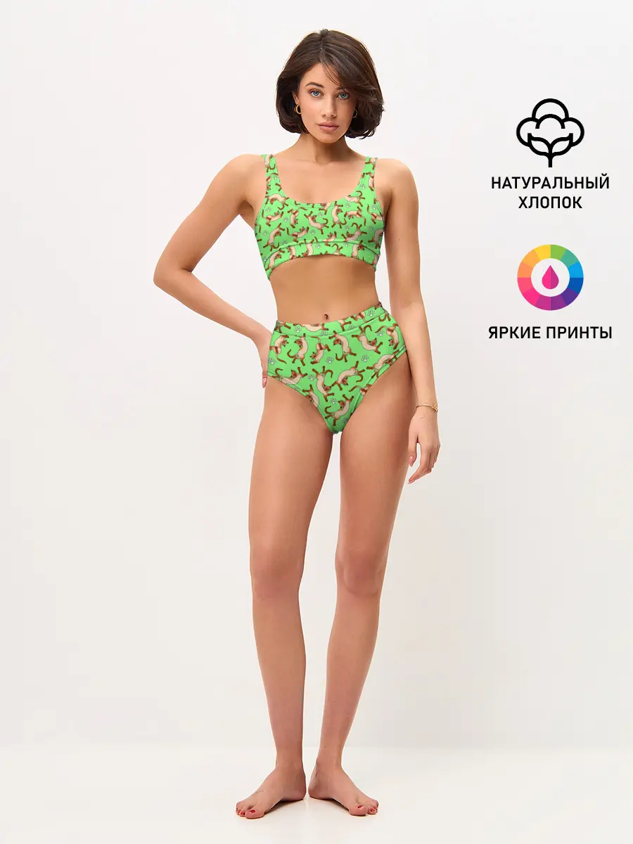 Женские топ и трусы / Сиамские коты