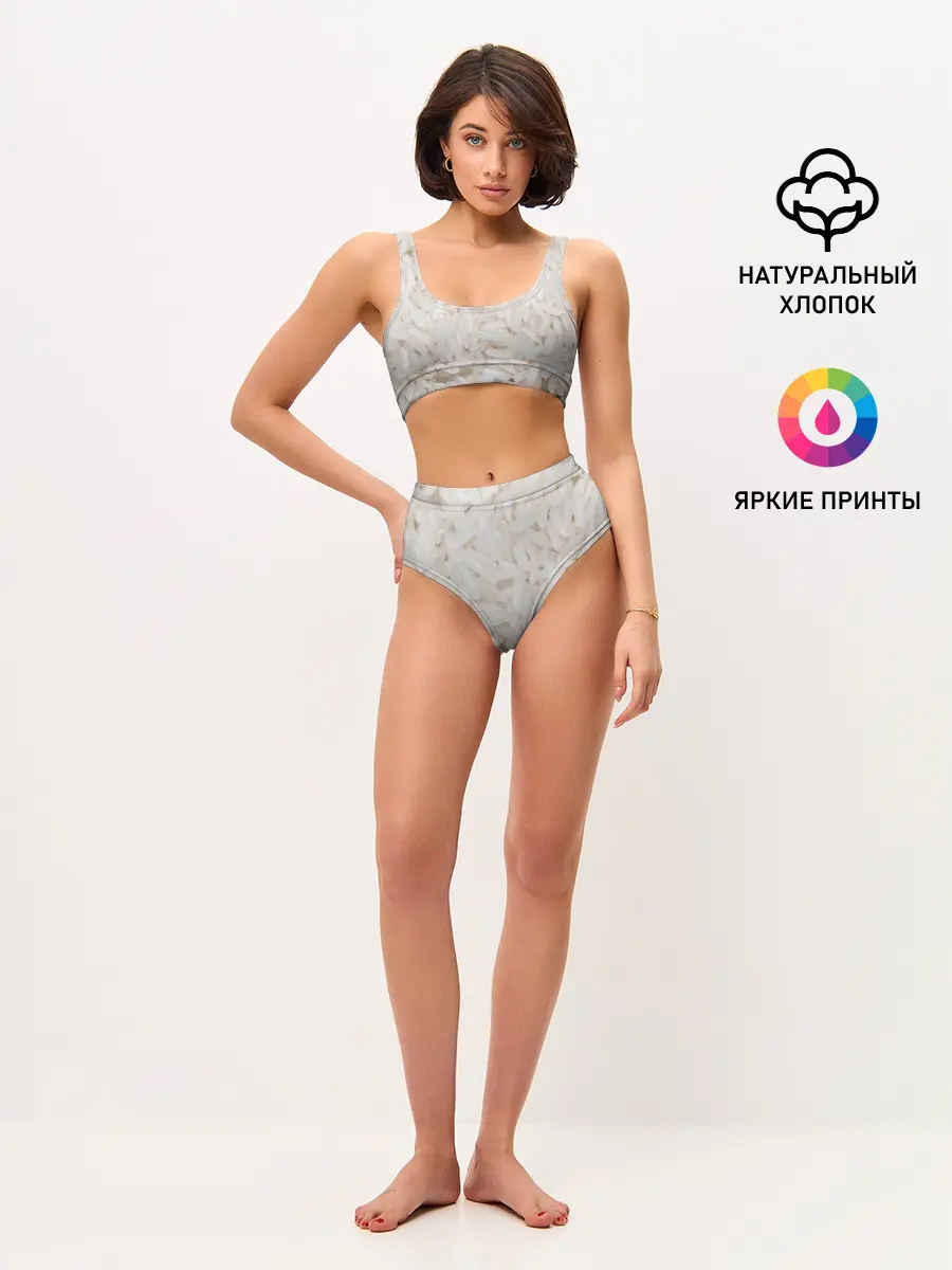 Женские топ и трусы / Рис/еда