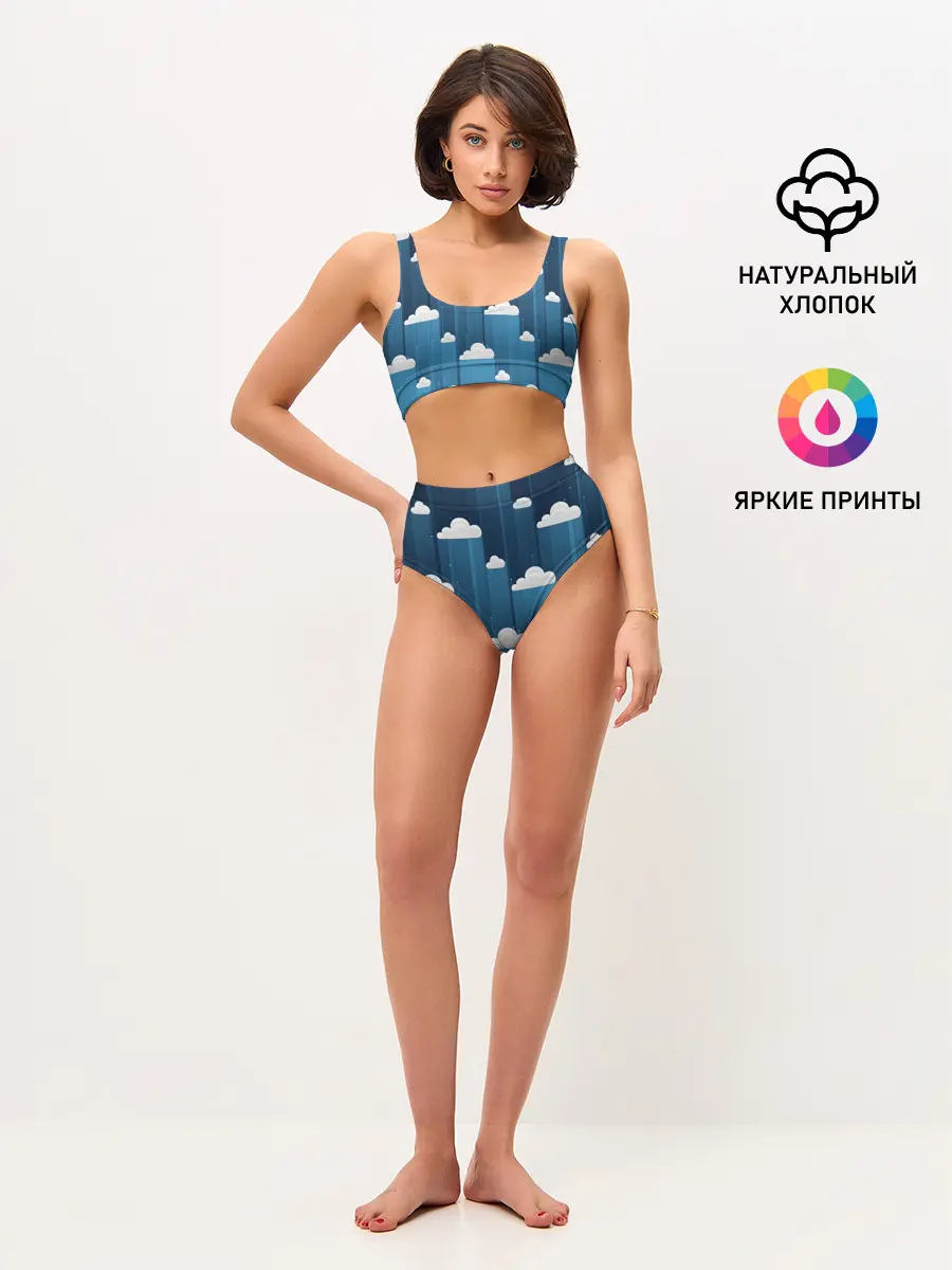 Женские топ и трусы / Облака в очереди
